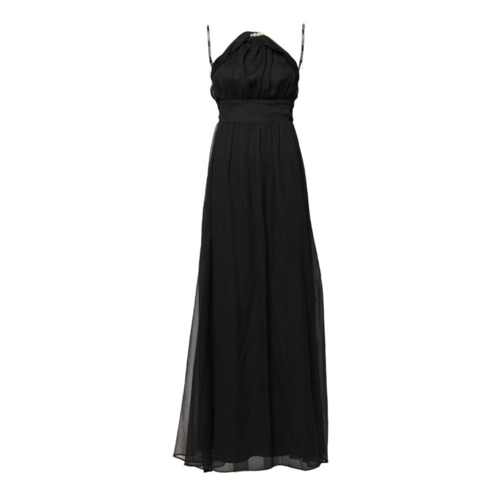 Marciano by Guess Black Tulle Pearl Sleeveless Long Gown Women's Dress